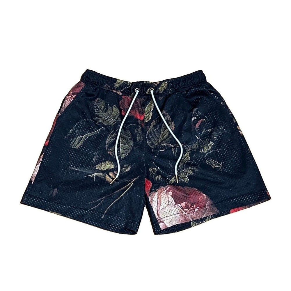 LIRA Clothing CRTV SCTY (Creative Society) Floral Mesh Shorts Young Mens Medium